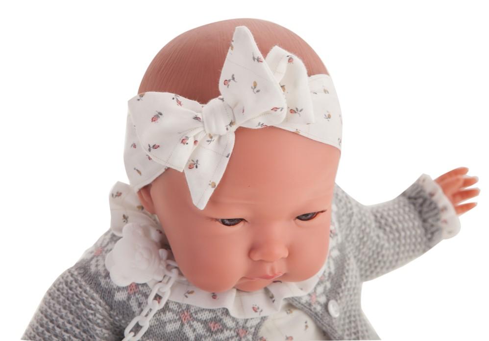 Reborn miminko - Můj první reborn Alexandra v šedém kabátku od Antonio Juan