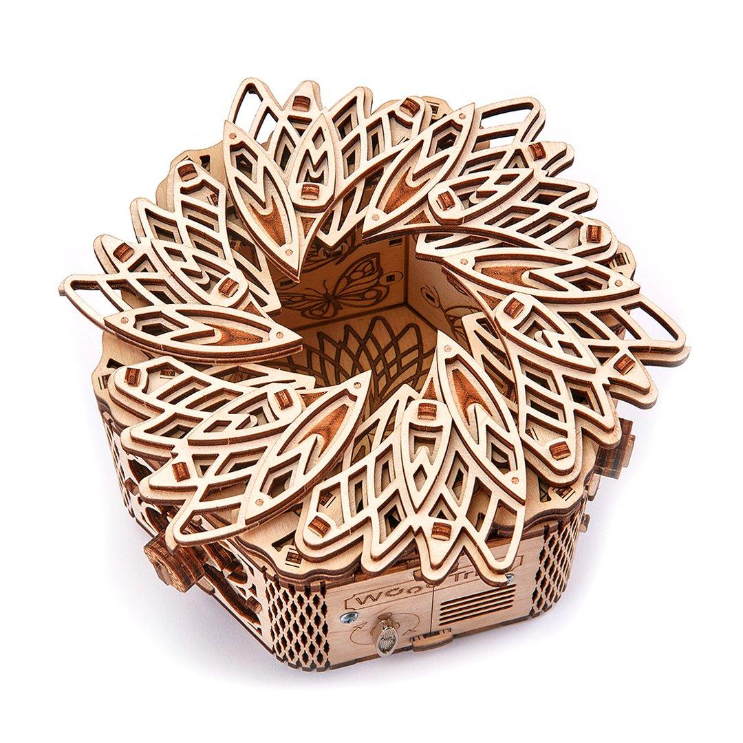 Wood Trick "Tajemný květ" - 3D dřevěné mechanické puzzle