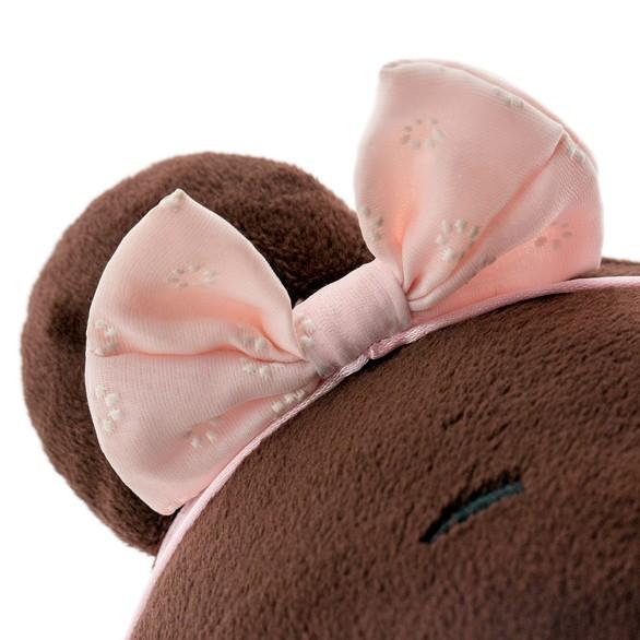 Medvědí slečna v růžových šatech s broží od firmy ORANGE TOYS - 30 cm