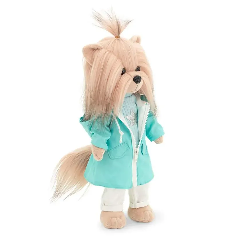 Yoyo s tělíčkem s kostřičkou v modrém kabátku - jorkšírka od firmy ORANGE TOYS