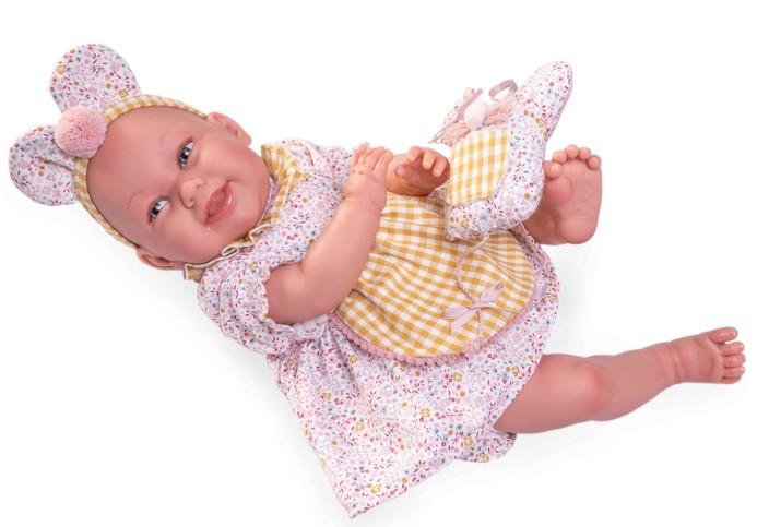 Miminko - Můj první reborn Martina ve žluté zástěře s váčkem na zuby pro Zoubkovou vílu  od firmy Antonio Juan ze Španělska