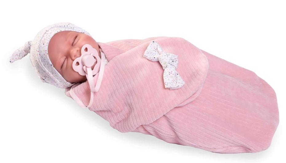 Reborn miminko - Můj malý reborn - Luna v růžovém spacím pytli od Antonio Juan
