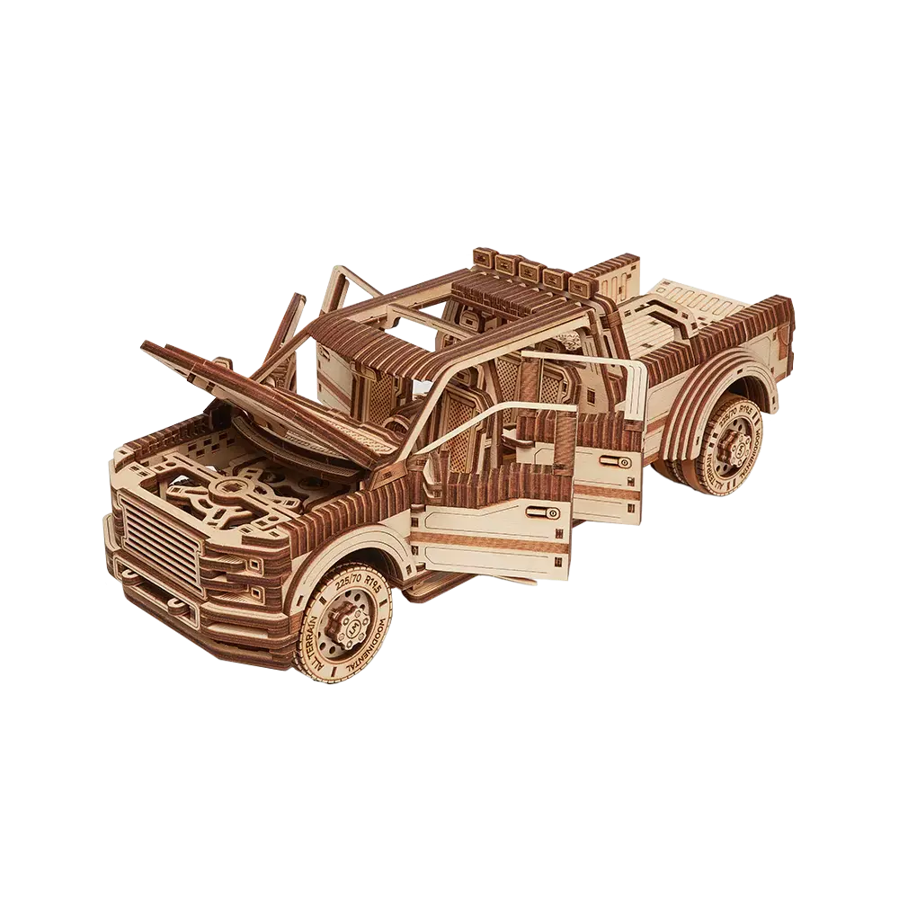 Wood Trick "Nákladní pickup" - 3D dřevěné mechanické puzzle