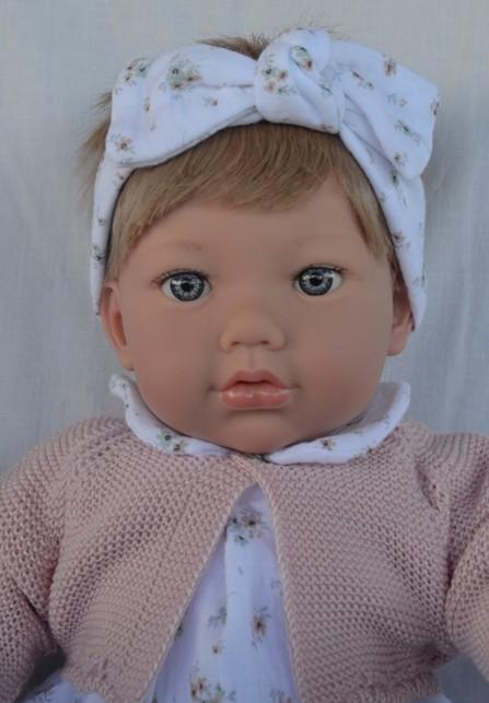 Reborn miminko Alina v pleteném růžovém svetříku  od firmy Marina & Pau
