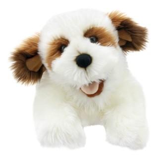 Maňásek na ruku - hravá štěňata - Štěnátko hnědobílé