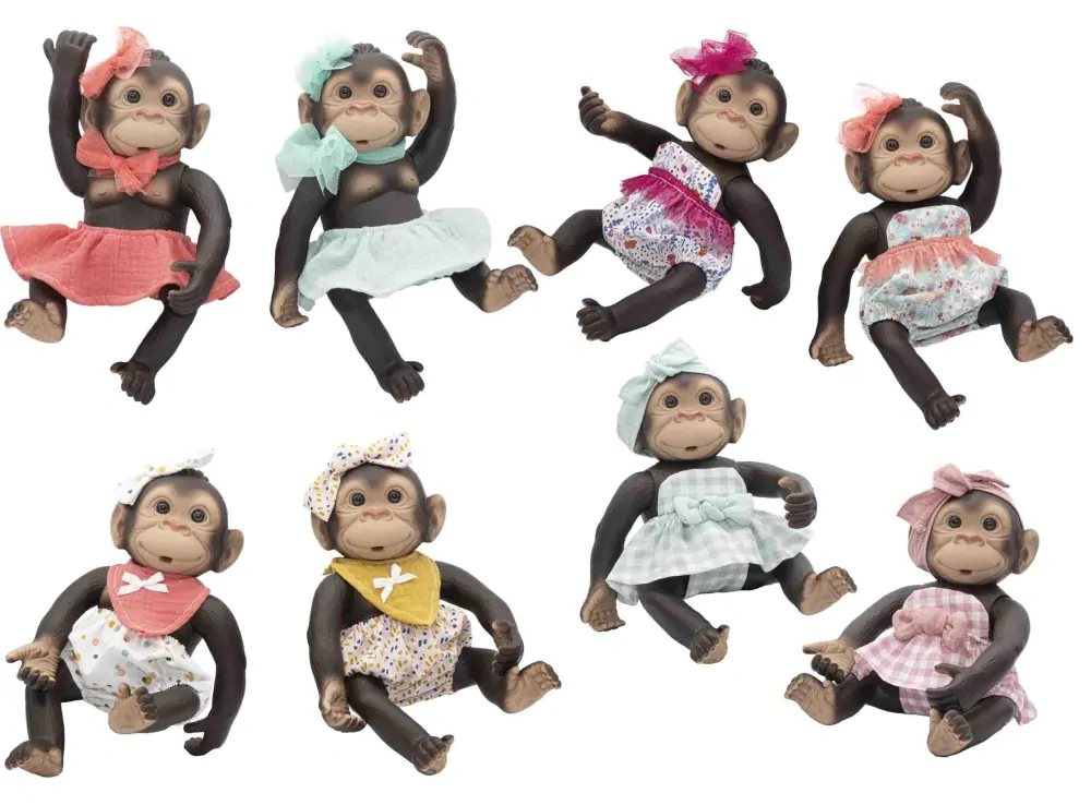 Opička se světle hnědým bryndáčkem od RosaToys