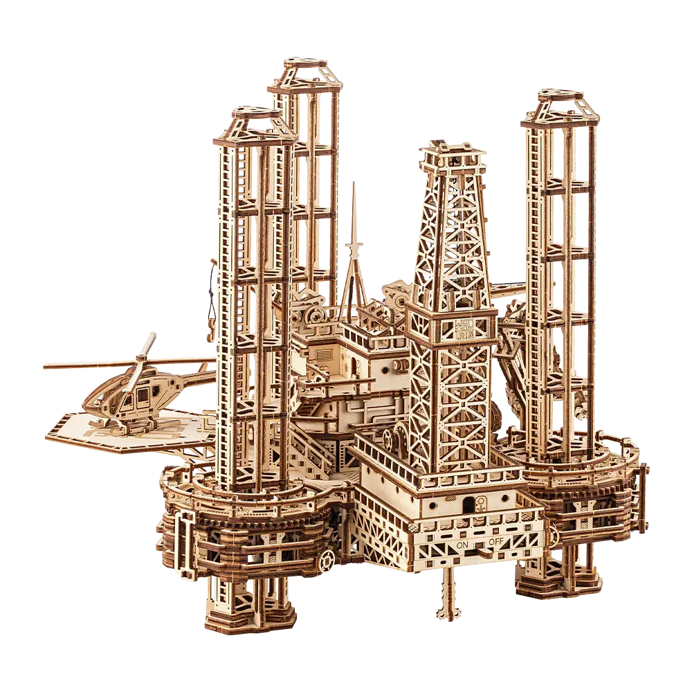 Wood Trick  "Vrtná plošina" - 3D dřevěné mechanické puzzle 