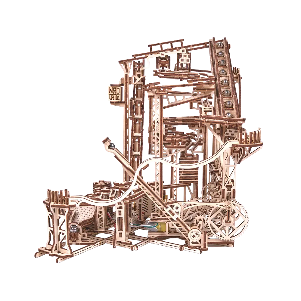 Wood Trick "Spirála - kuličková dráha" - 3D dřevěné mechanické puzzle