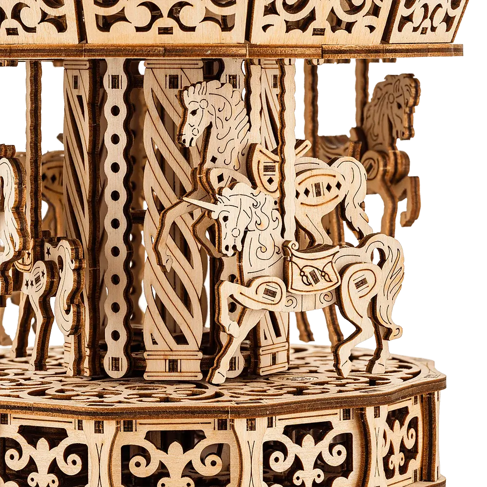 Wood Trick "Pařížský kolotoč" - 3D dřevěné mechanické puzzle