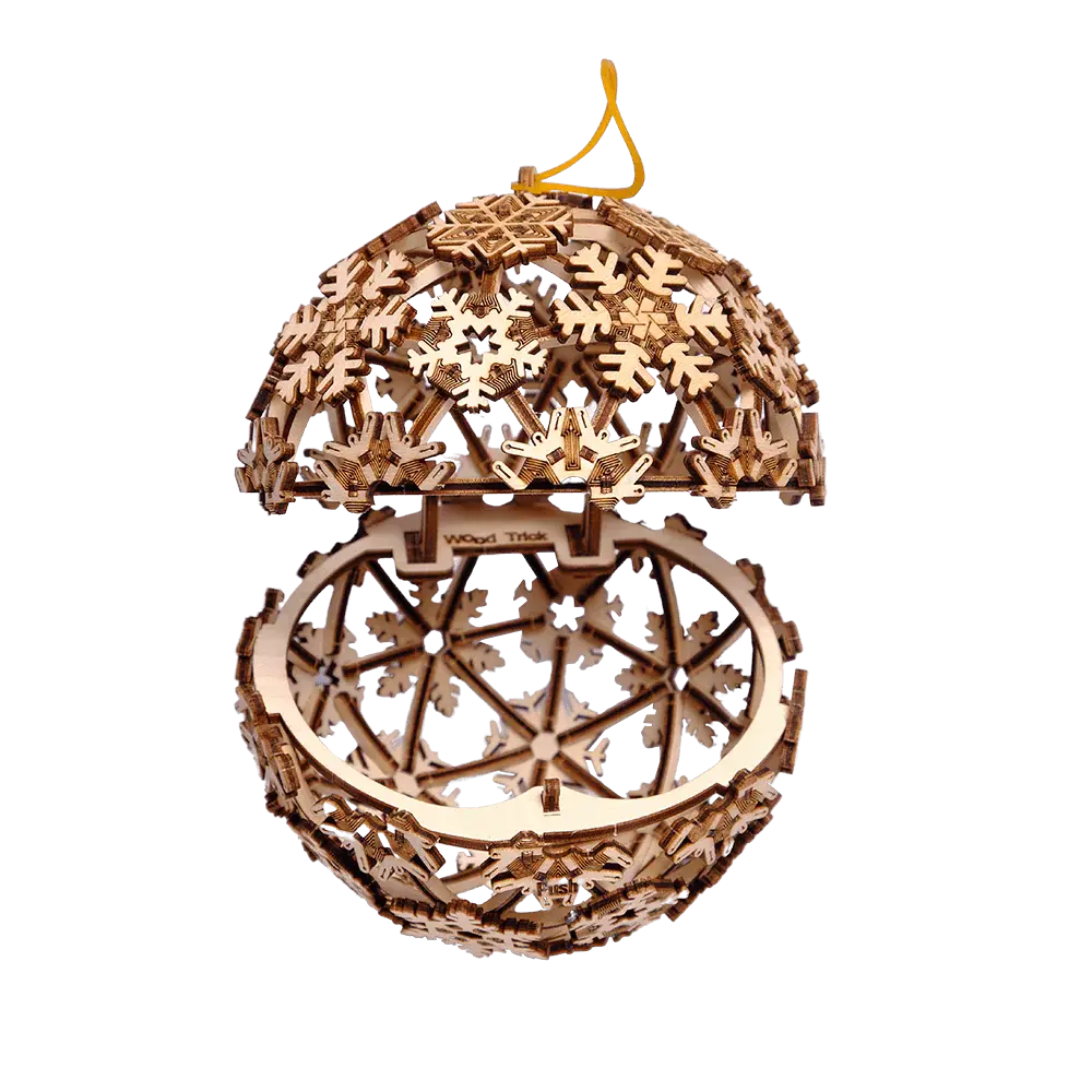 Wood Trick "Vánoční koule" - 3D dřevěné mechanické puzzle