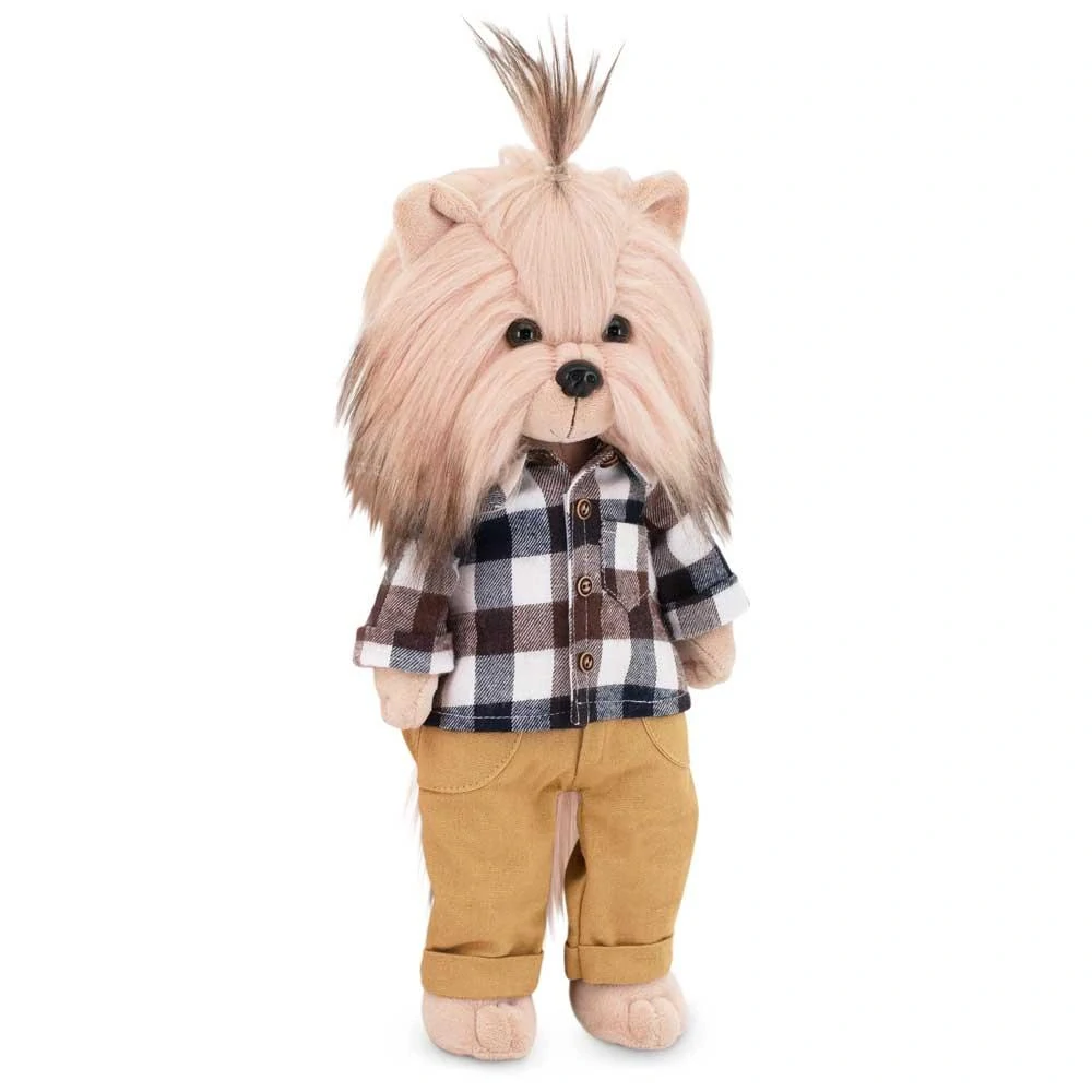 Andy s tělíčkem s kostřičkou v kostkované košili - jorkšír od firmy ORANGE TOYS