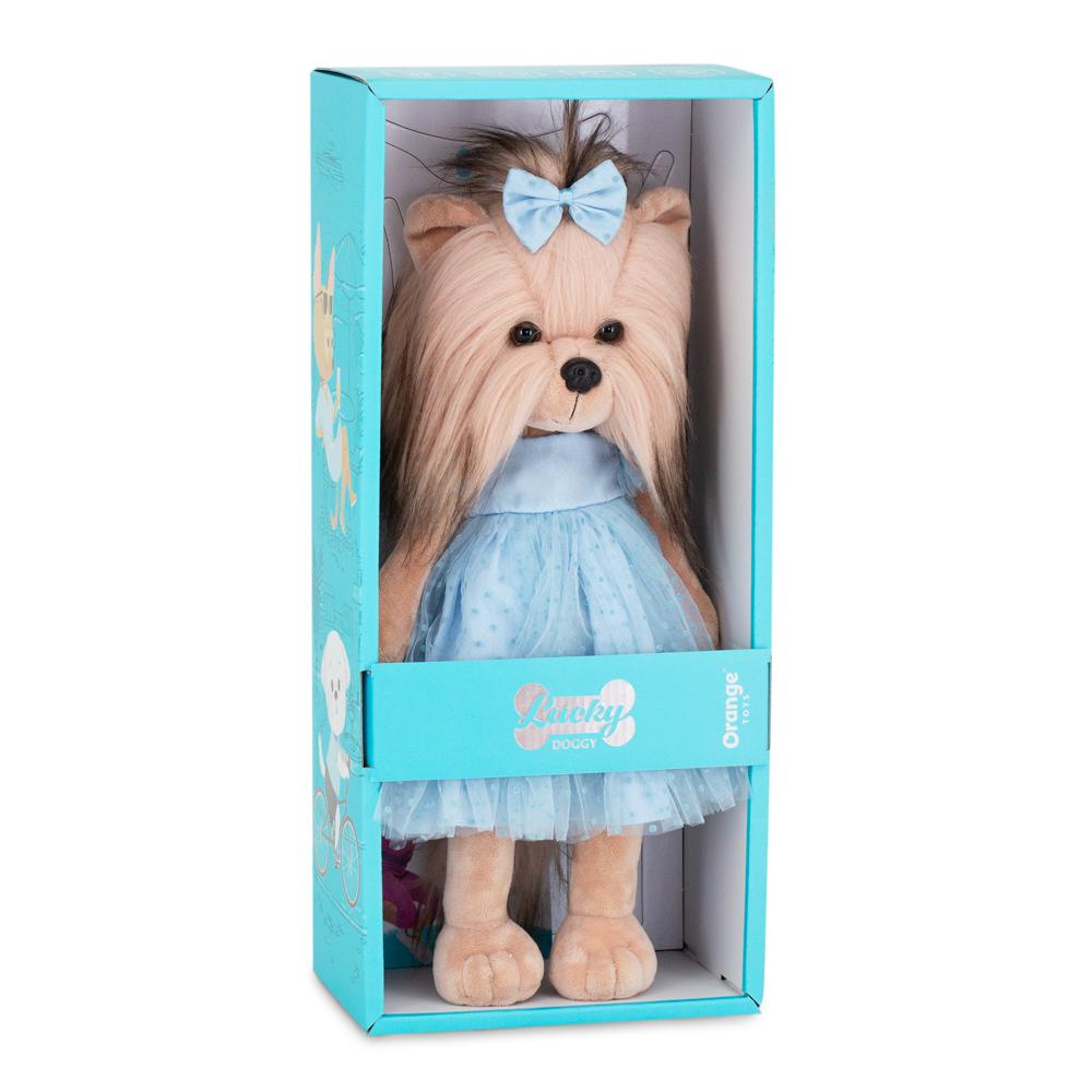 Yoyo s tělíčkem s kostřičkou v modrých šatech - jorkšírka od firmy ORANGE TOYS