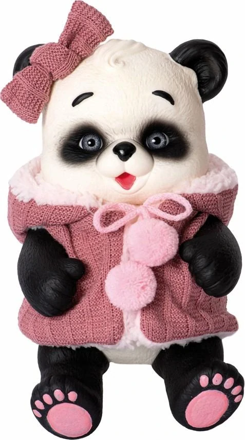 Medvídek panda Rebeca v tmavě růžové vestě  od RosaToys