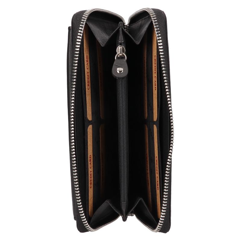 Dámská kožená peněženko-kabelka černé barvy od firmy   LAGEN