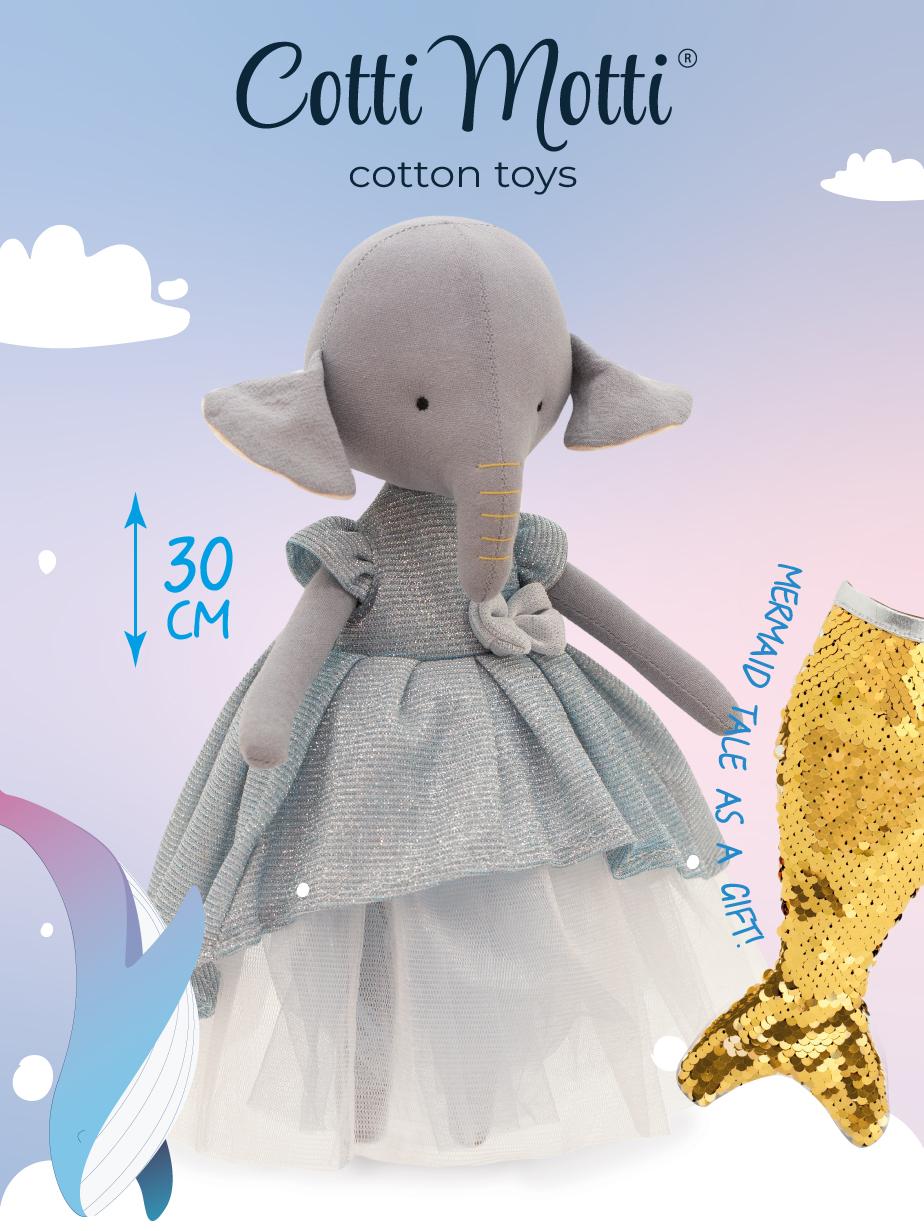 Slonička Alička ve světle modrých šatech od firmy ORANGE TOYS