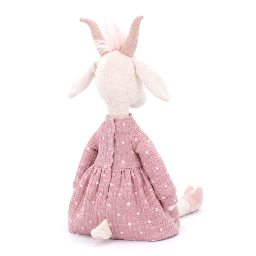 Orange Toys – plyšová koza Greta v růžových šatech s puntíky 20 cm