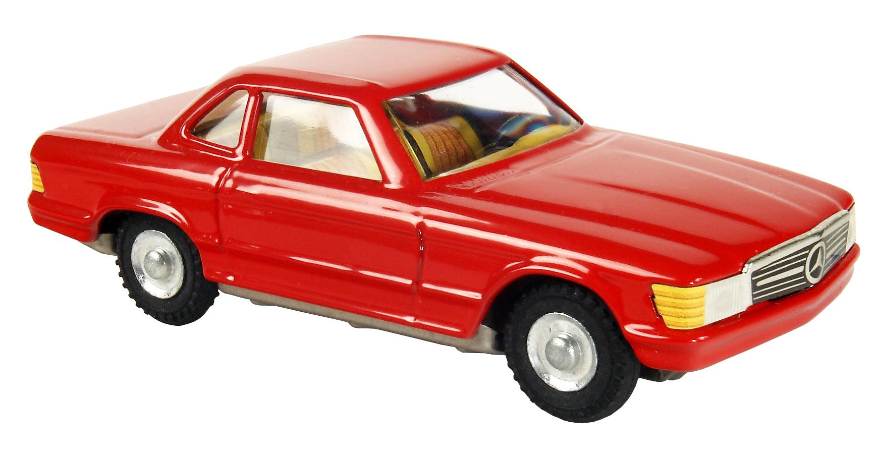 Mercedes Cupe plechový model - červený