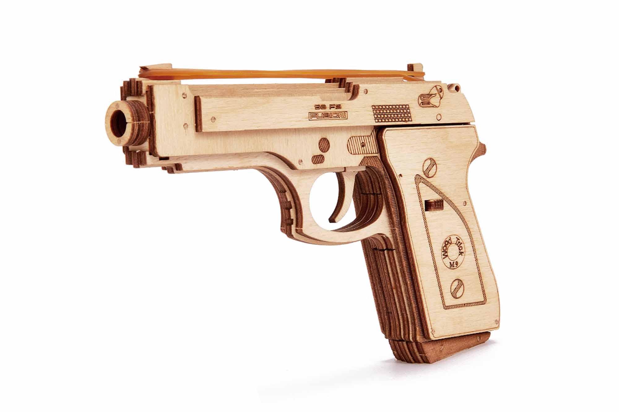 Wood Trick "Pistole M1" - 3D dřevěné mechanické puzzle