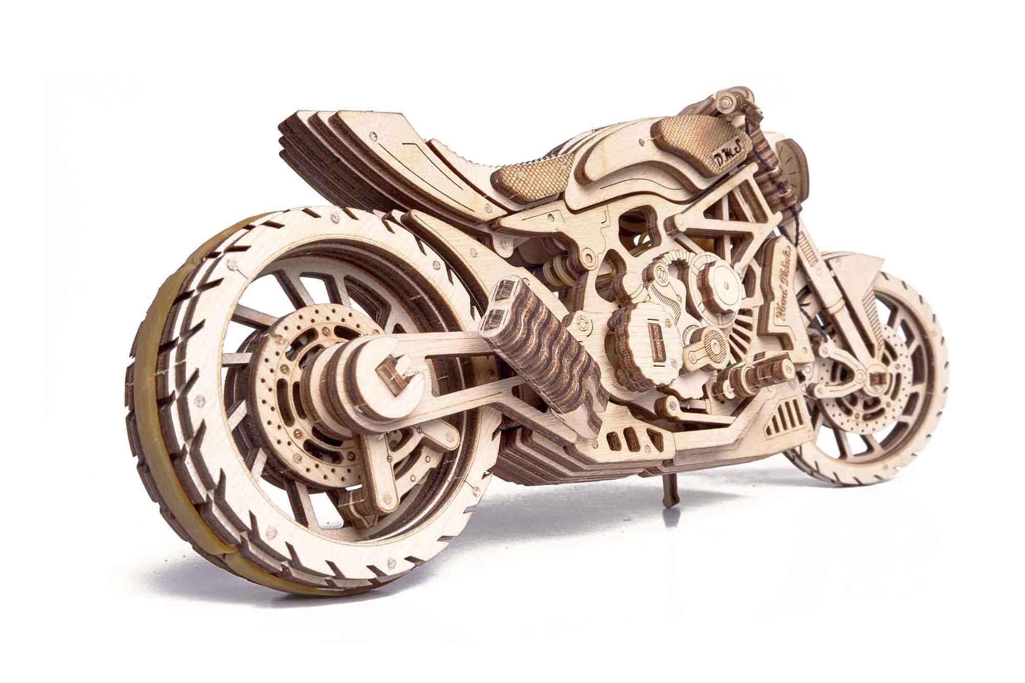 Wood Trick "Motocykl" - 3D dřevěné mechanické puzzle