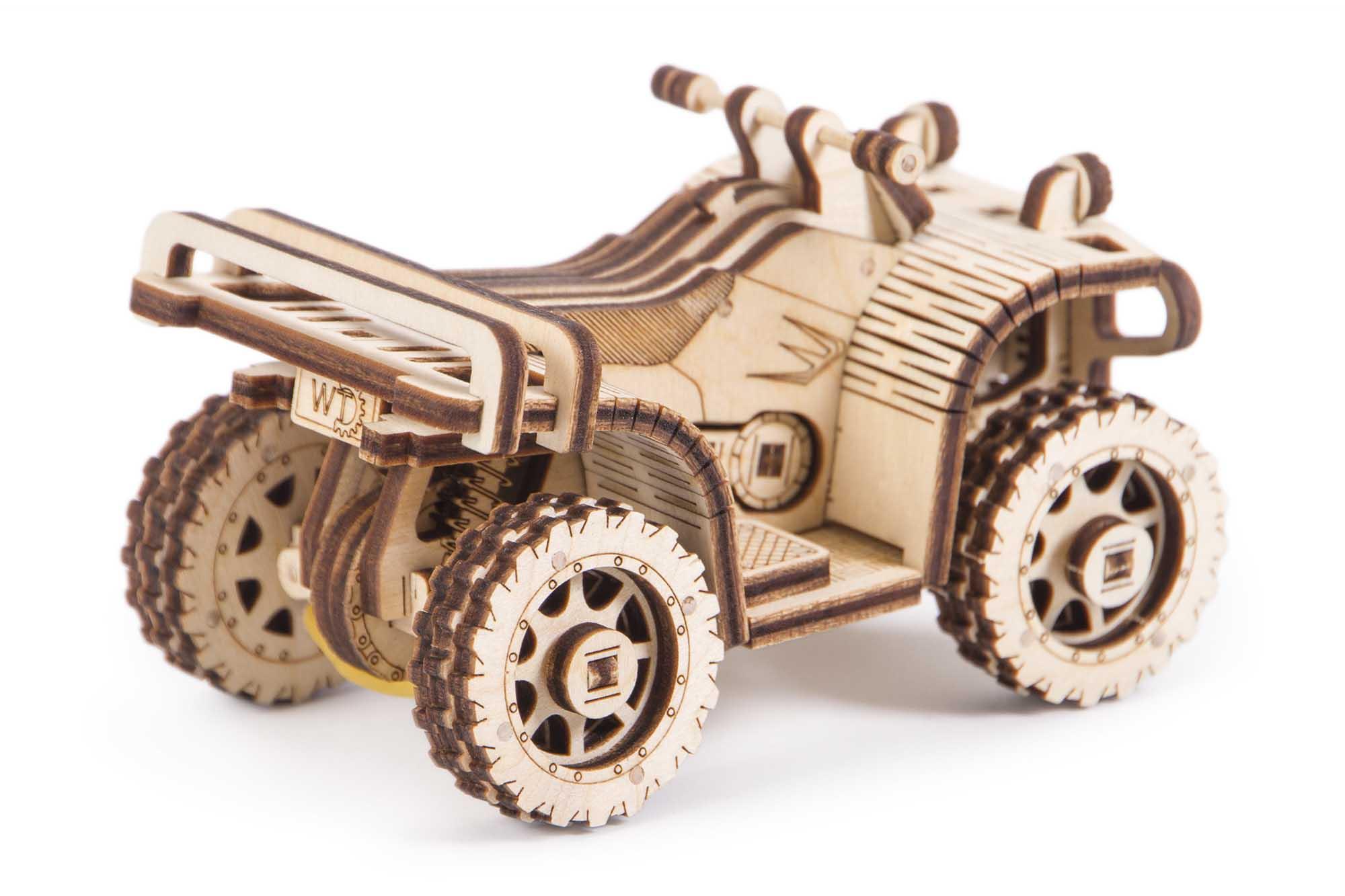 Wood Trick  "Čtyřkolka ATV" - 3D dřevěné mechanické puzzle 