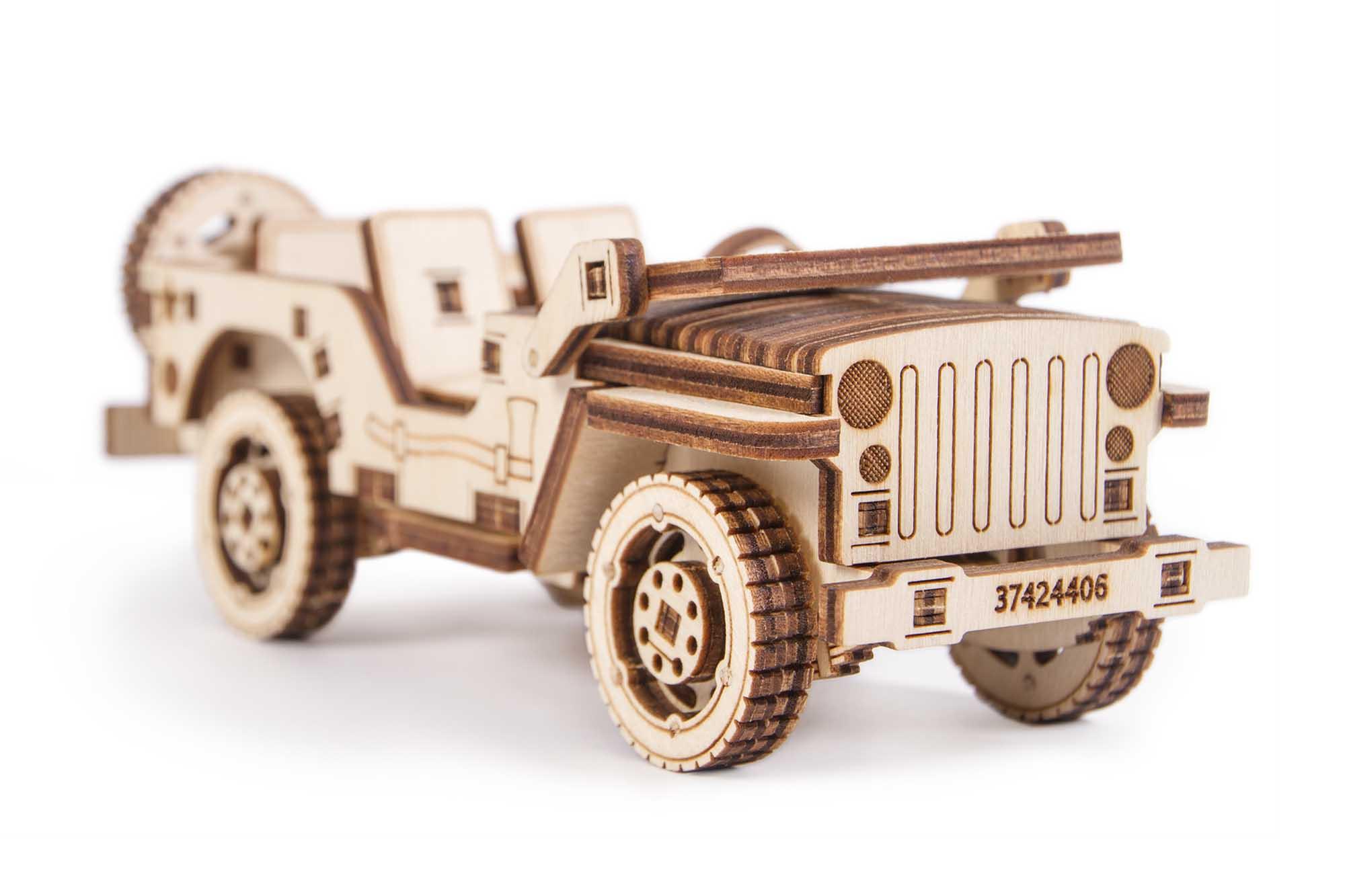 Wood Trick "Jeep" - 3D dřevěné mechanické puzzle