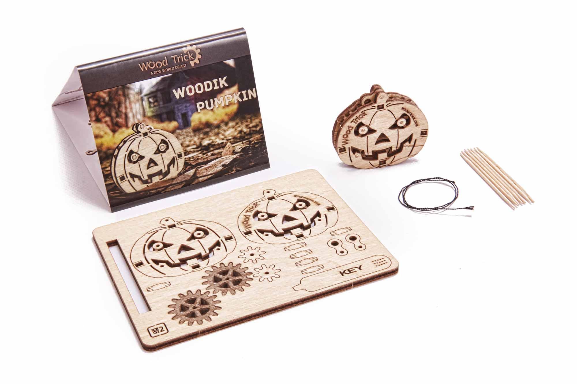 Wood Trick "Dýně" - "Woodik Pumpkin" - 3D dřevěné mechanické puzzle