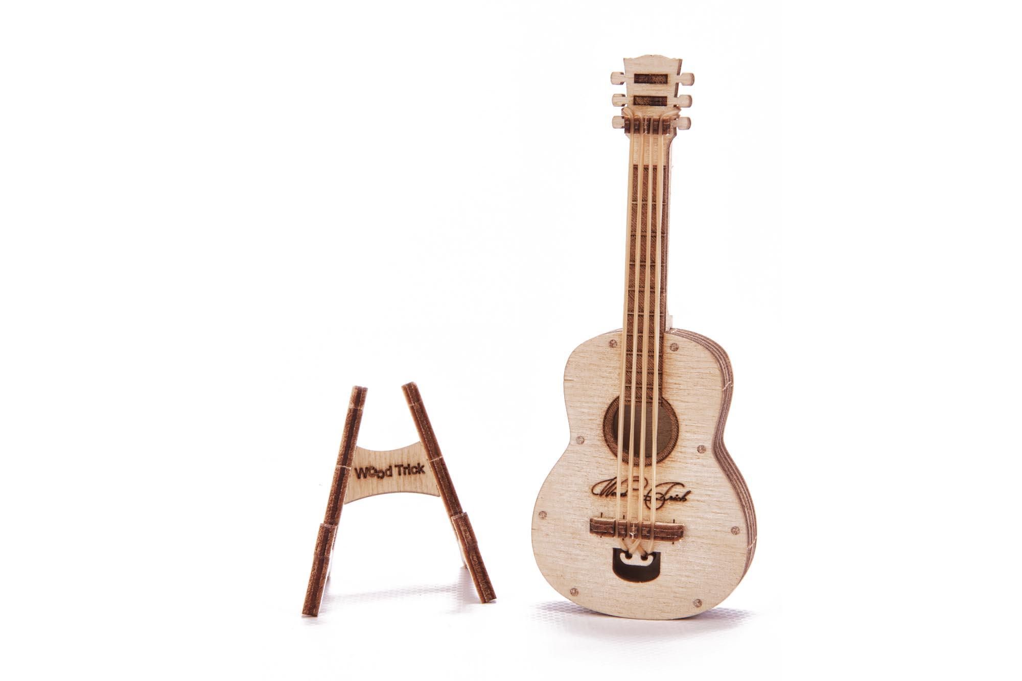 Wood Trick  "Kytara" - "Woodik Guitar" - 3D dřevěné mechanické puzzle 