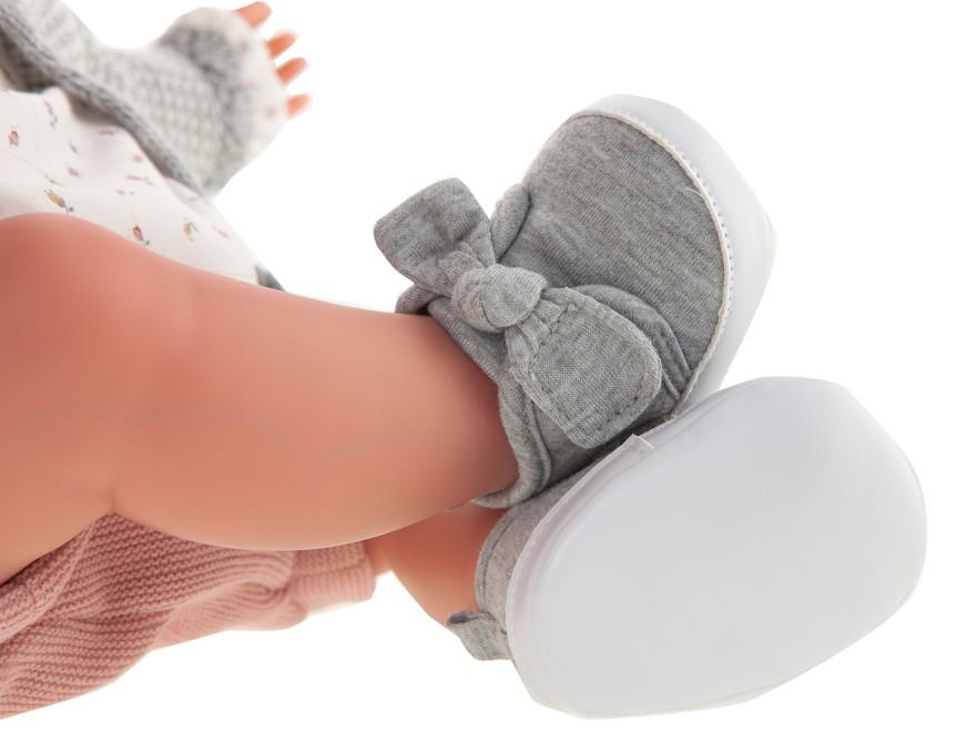 Reborn miminko - Můj první reborn Alexandra v šedém kabátku od Antonio Juan