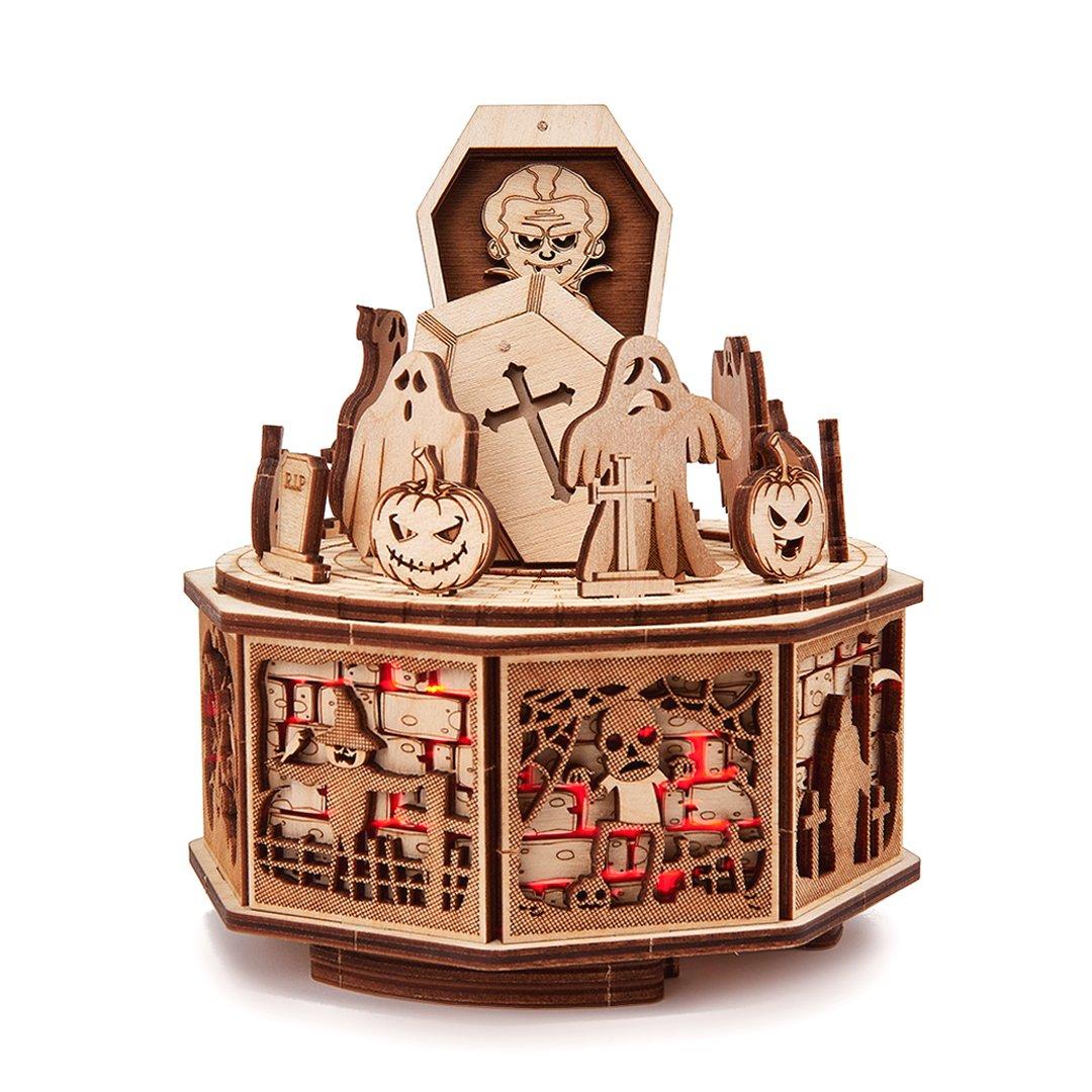 Wood Trick  "Veselý Halloween" - 3D dřevěné mechanické puzzle 