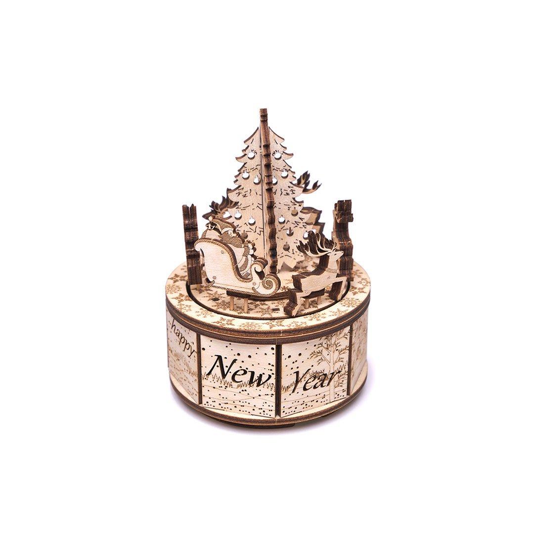 Wood Trick  "Santův kolotoč" - 3D dřevěné mechanické puzzle 