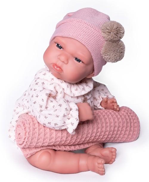 Reborn miminko - Můj malý reborn - holčička  Tufi s růžovou dečkou  od Antonio Juan