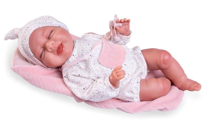 Reborn miminko - Můj malý reborn - Luna v růžovém spacím pytli od Antonio Juan