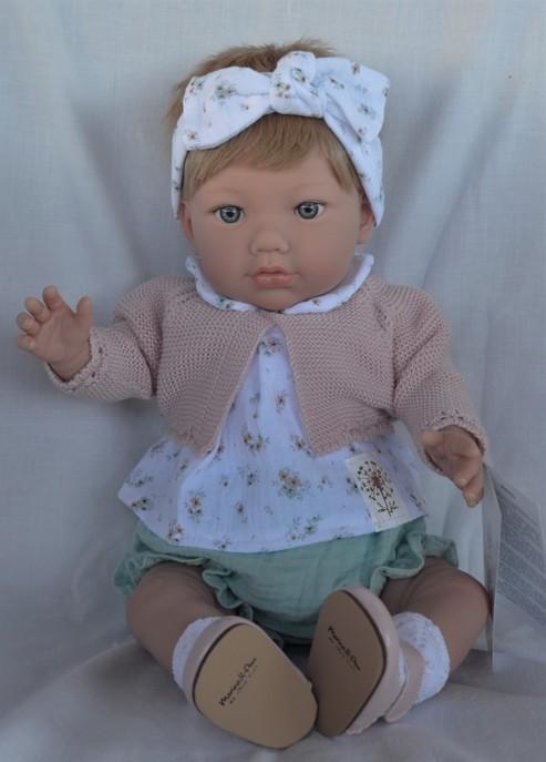 Reborn miminko Alina v pleteném růžovém svetříku  od firmy Marina & Pau