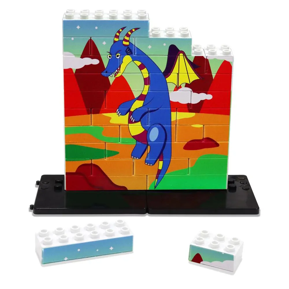 Modrý drak - Vertikální puzzle