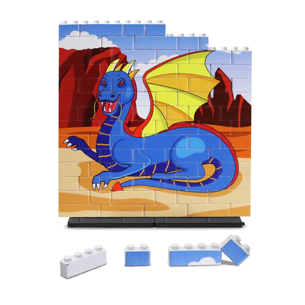Modrý drak - Vertikální XL puzzle
