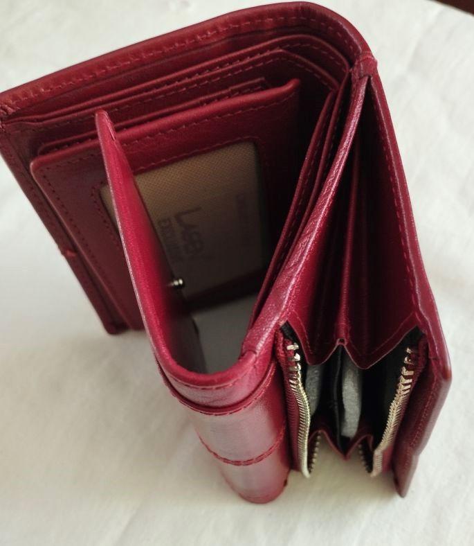 Dámská červená kožená peněženka - LAGEN