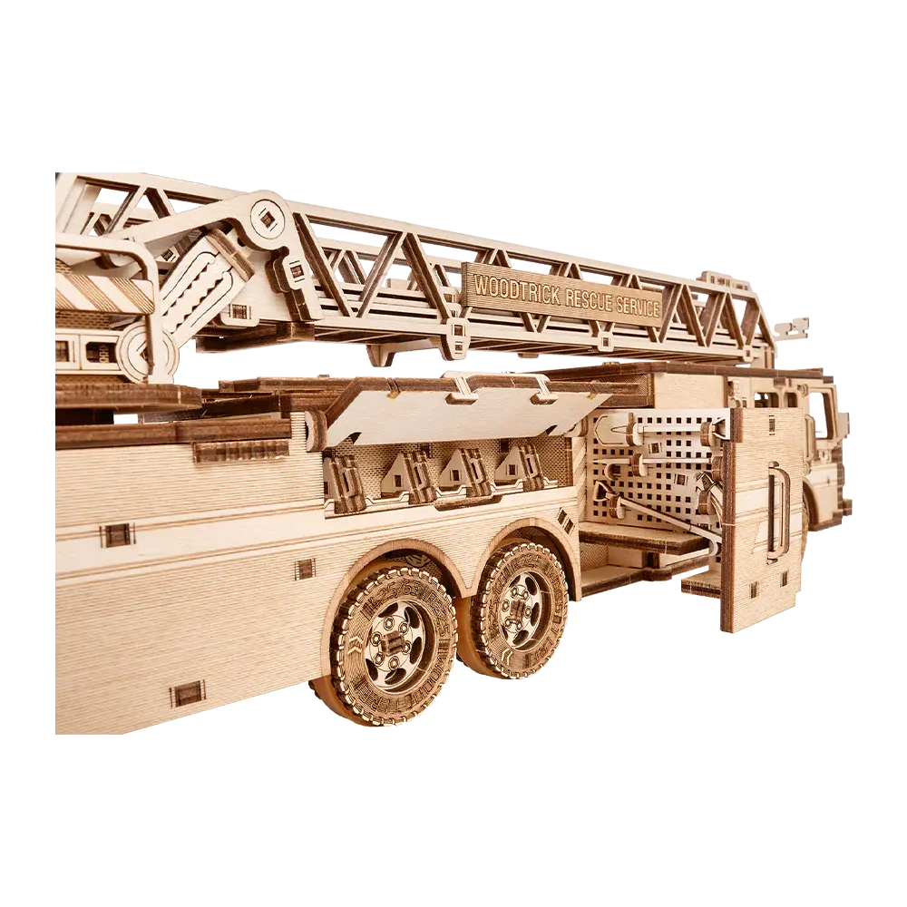 Wood Trick "Hasičské auto" - 3D dřevěné mechanické puzzle