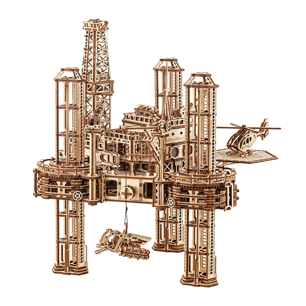 Wood Trick  "Vrtná plošina" - 3D dřevěné mechanické puzzle 