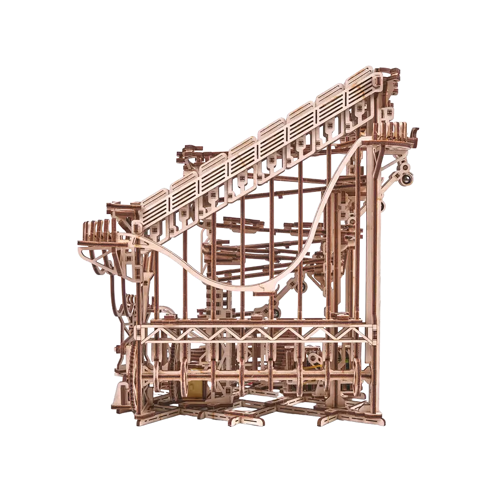 Wood Trick "Spirála - kuličková dráha" - 3D dřevěné mechanické puzzle