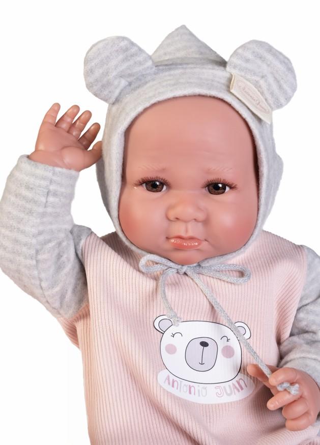 Realistické miminko - holčička Luca  se svítícím obrázkem na pyžámku  od Antonio Juan