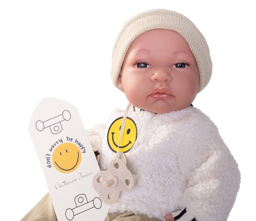 Realistická panenka  chlapeček Tonet se smajlíkem od firmy Antonio Juan