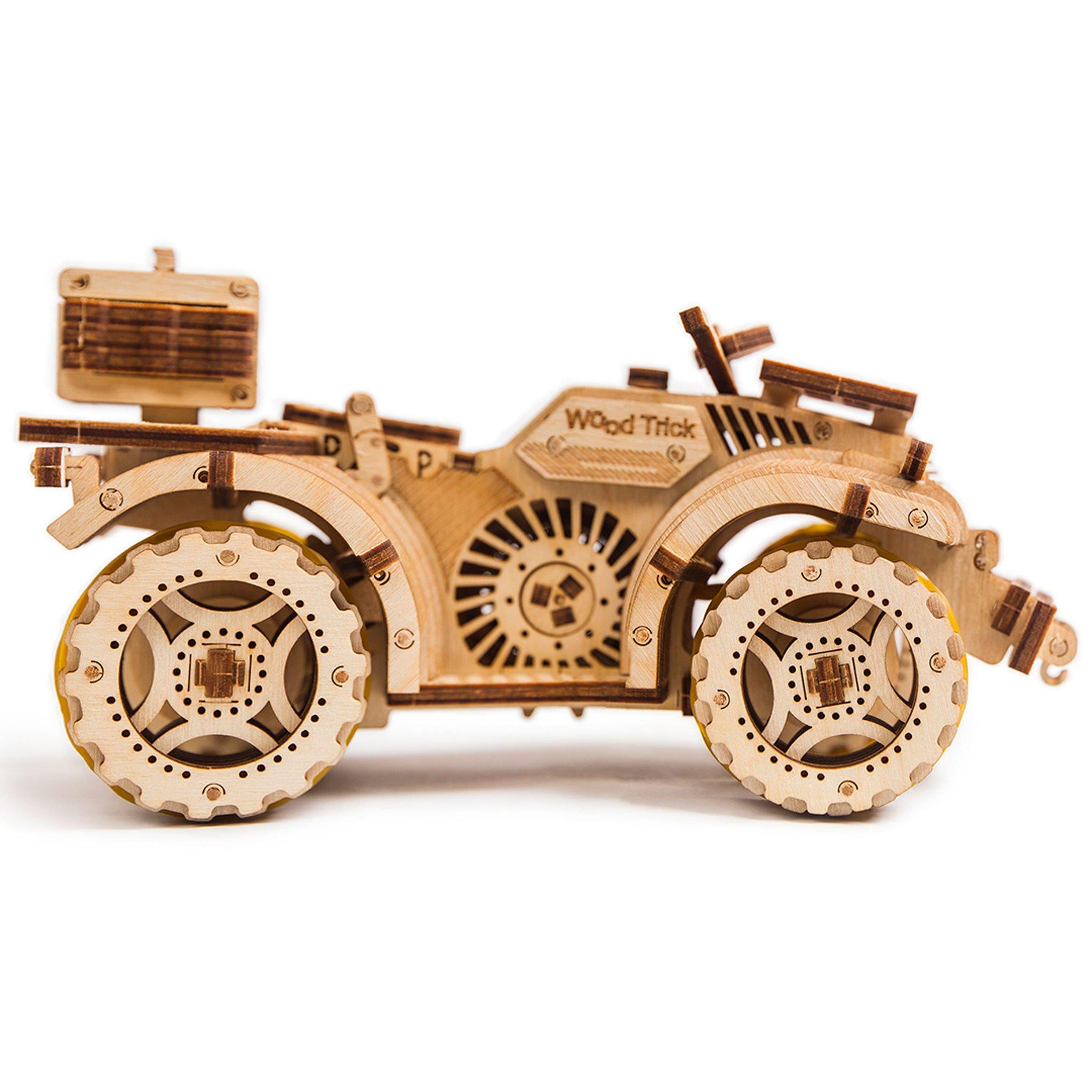 Wood Trick  "Čtyřkolka" - 3D dřevěné mechanické puzzle 
