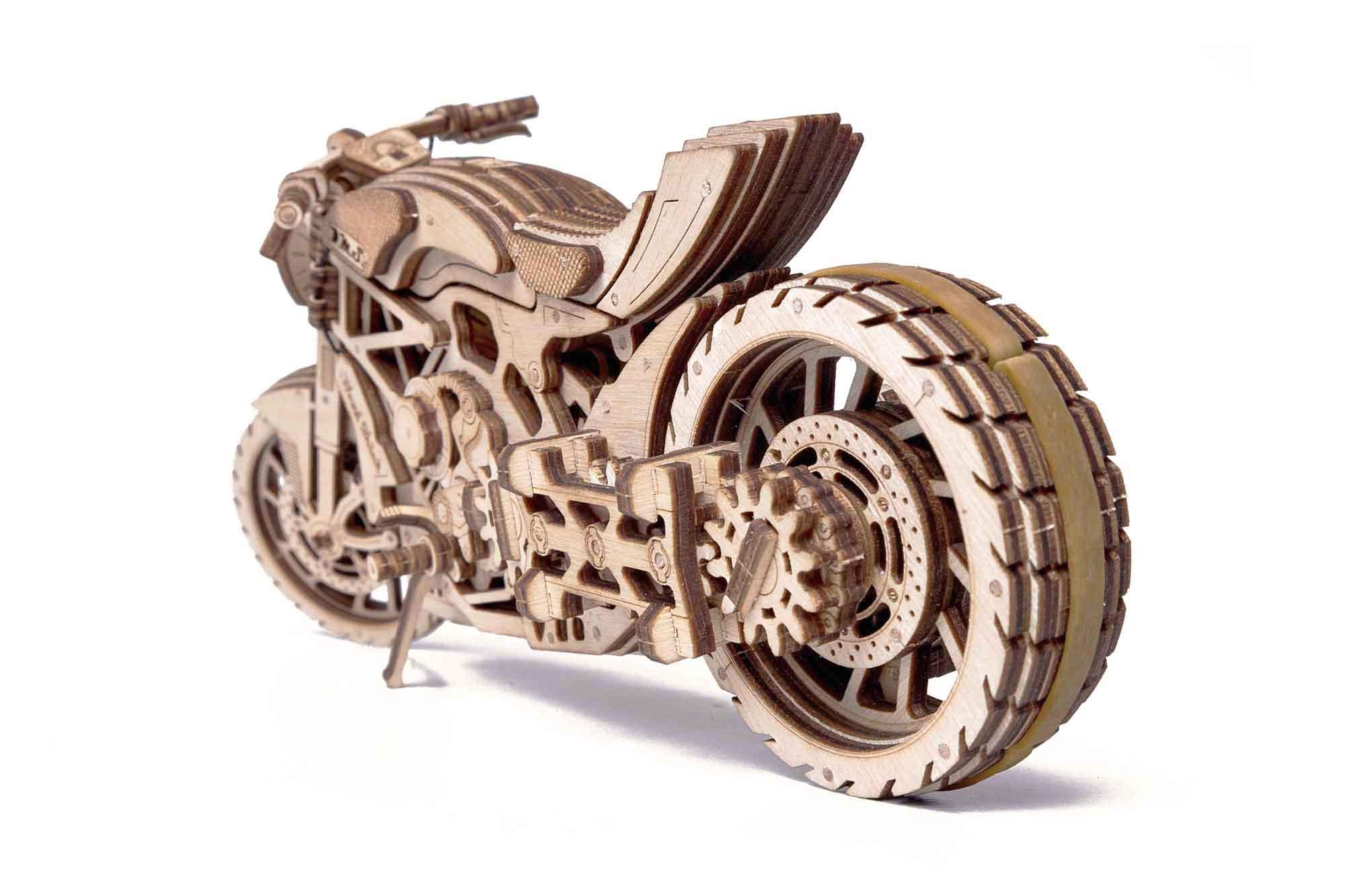 Wood Trick "Motocykl" - 3D dřevěné mechanické puzzle