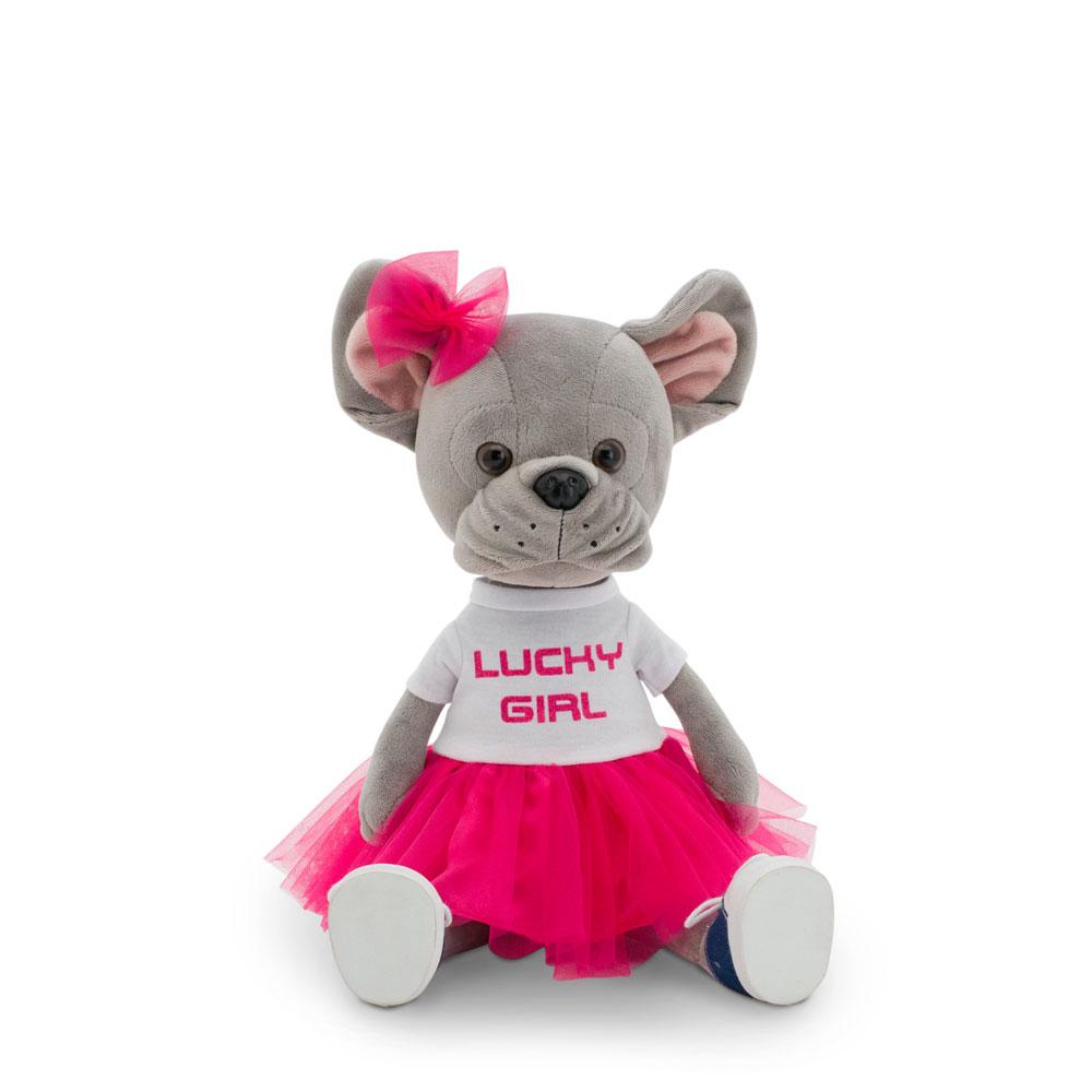 Betsy - šedá buldočí slečna v růžové sukýnce s tělíčkem s kostřičkou od firmy ORANGE TOYS