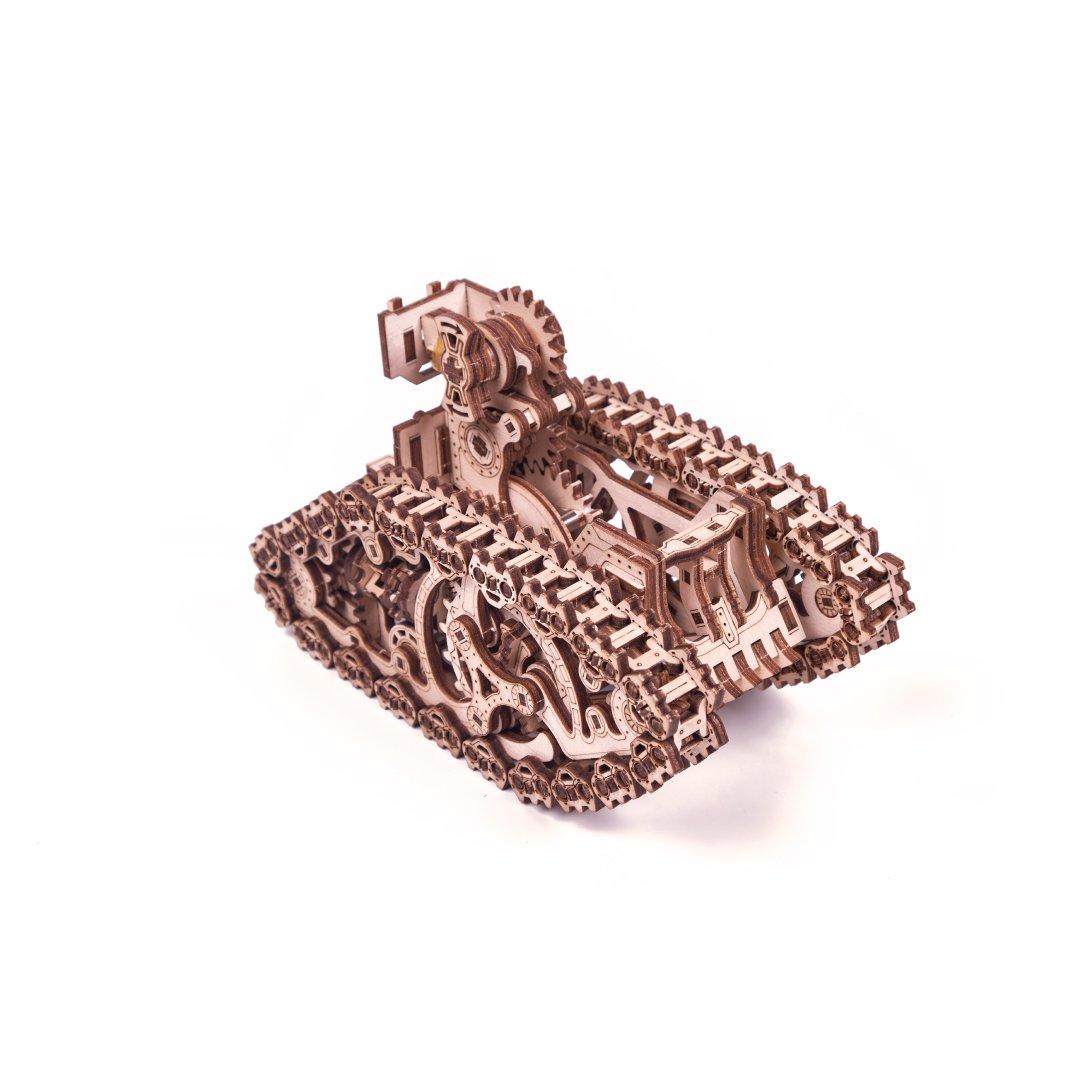 Wood Trick "Parní tank" - 3D dřevěné mechanické puzzle