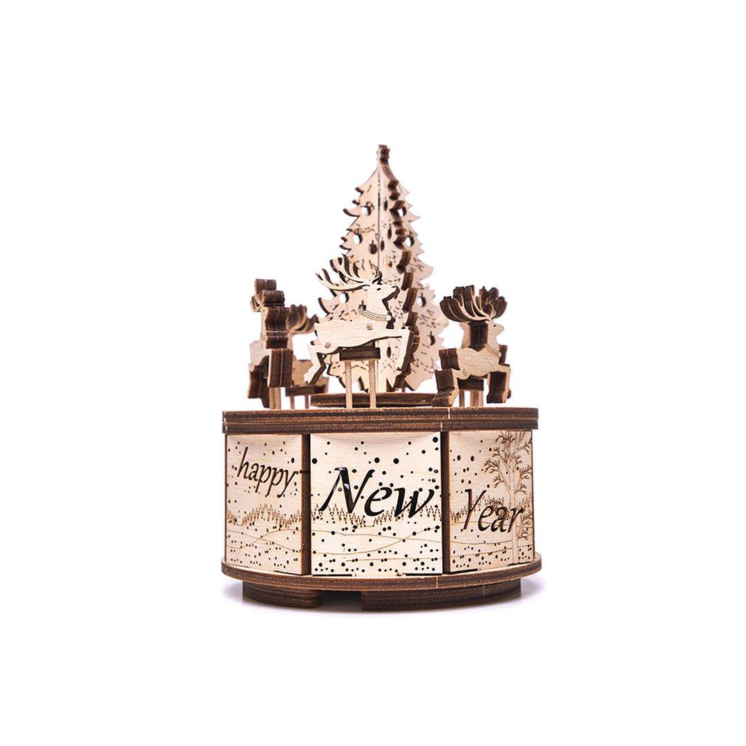 Wood Trick  "Santův kolotoč" - 3D dřevěné mechanické puzzle 
