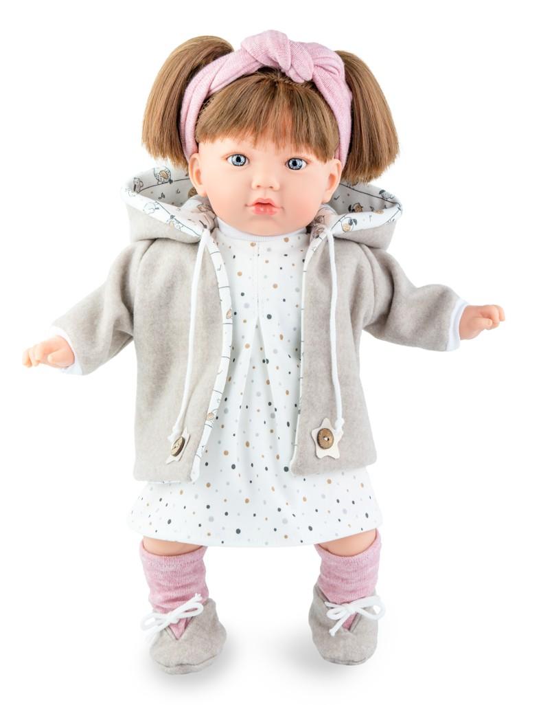 Realistická panenka tmavovlasá Alina v zimním oblečení od španělské firmy Marina & Pau