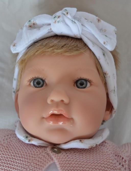 Reborn miminko Alina v pleteném růžovém svetříku  od firmy Marina & Pau
