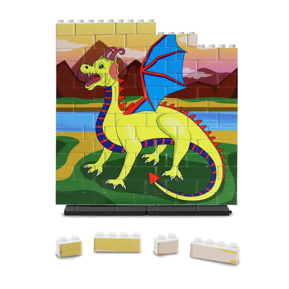 Žlutý drak - Vertikální XL puzzle