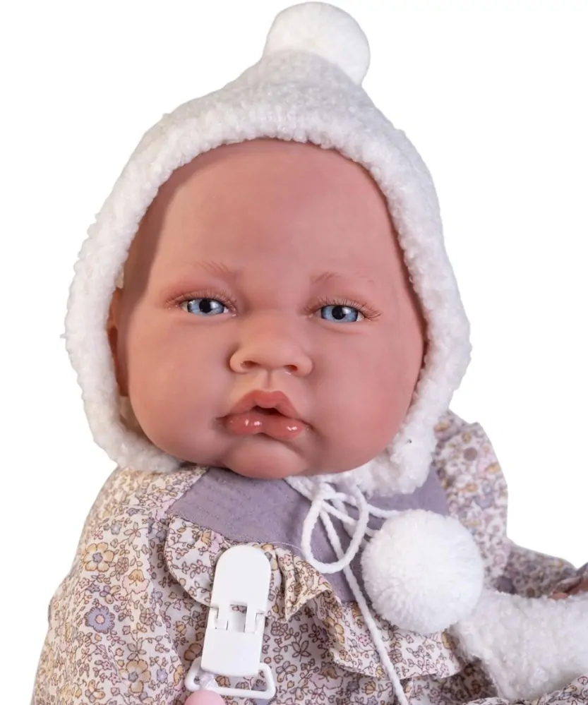 Sweet Reborn miminko holčička s bílou dečkou z "beránka" od Antonio Juan ze Španělska